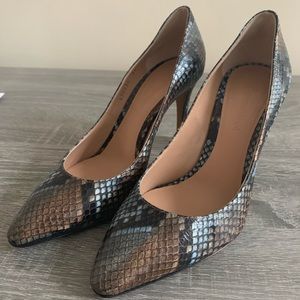 Emporio Armani snakeskin pumps, Made in Italy.
